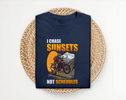 I Chase Sunset Biker T-Shirt