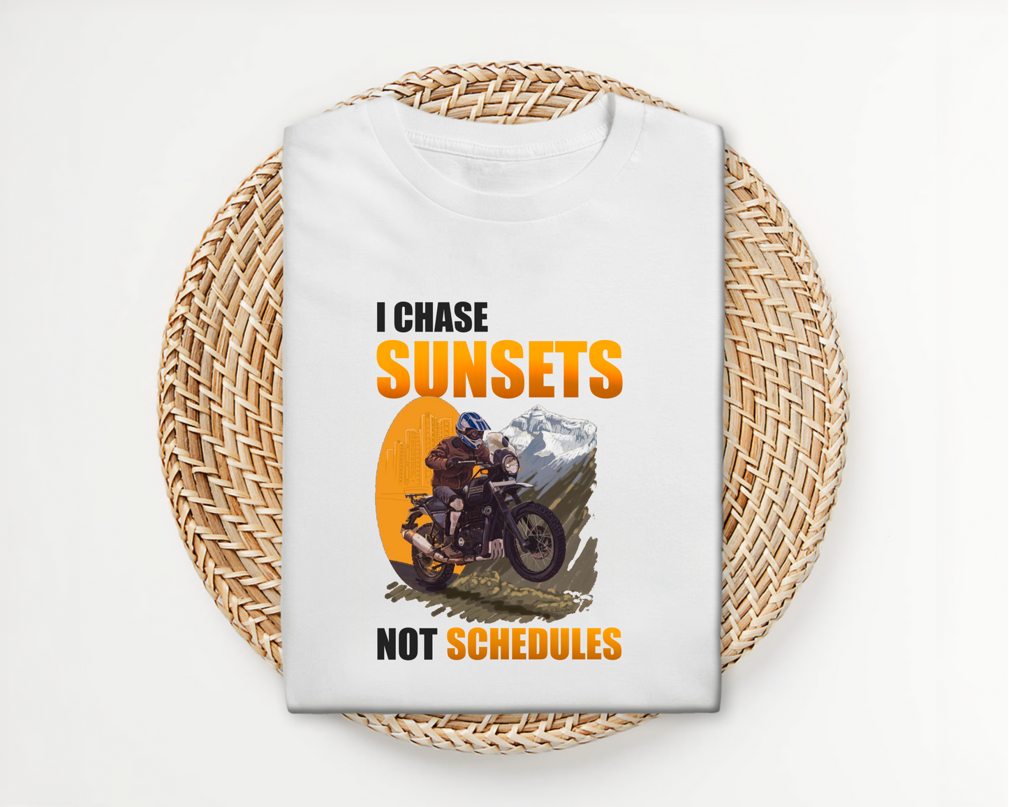 I Chase Sunset Biker T-Shirt