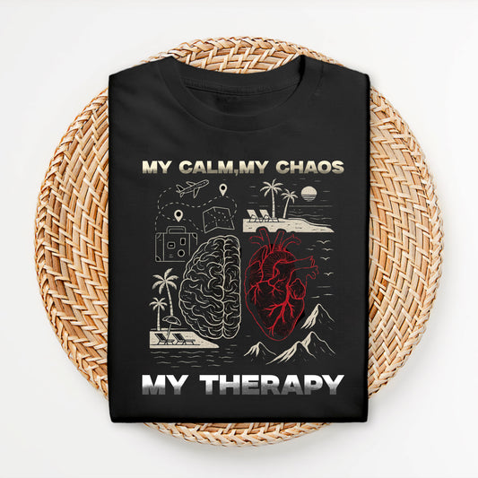 MY CALM MY CHAOS MY THERAPY OVERSIZED TSHIRT