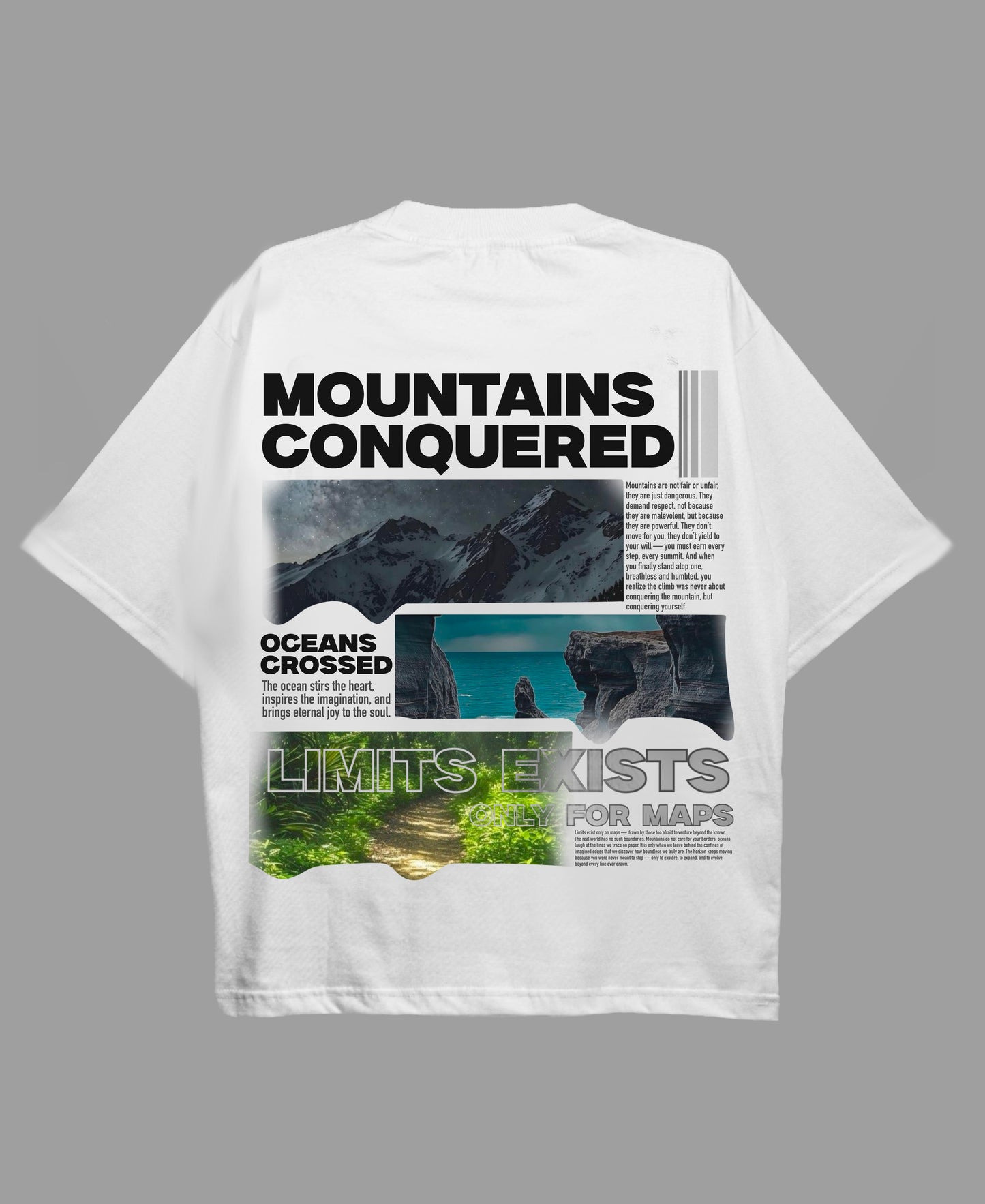 Unisex Oversize Travel Mountain Conquered